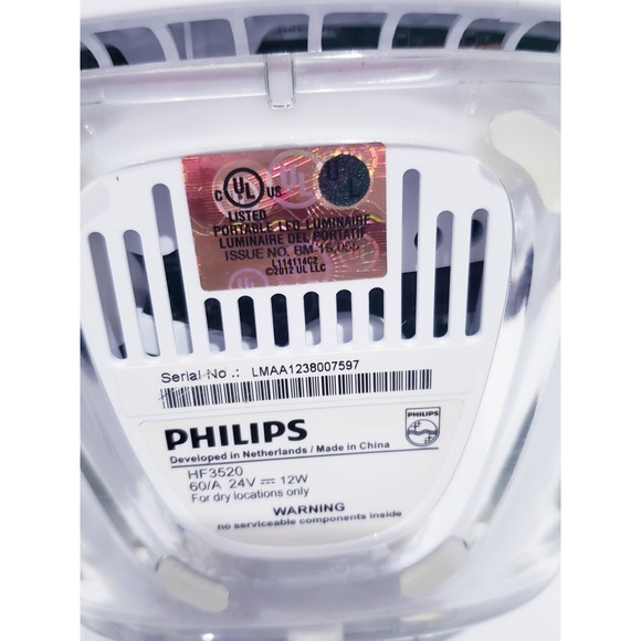 Philips HF3520 Wake-Up Light Sunrise Simulation White Alarm Radio Clock. - Picture 3 of 3